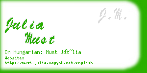 julia must business card